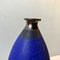Skandinavische Blaue Vintage Steingut Vasen, 2er Set 2