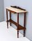Mid-Century Wooden Console Table with Portuguese Pink Marble Top, Italy, Image 6