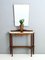 Table Console Mid-Century en Bois avec Plateau en Marbre Rose Portugais, Italie 3