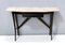 Mid-Century Wooden Console Table with Lumachella Marble Top, Italy 1