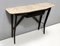 Mid-Century Wooden Console Table with Lumachella Marble Top, Italy 4