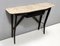 Mid-Century Wooden Console Table with Lumachella Marble Top, Italy, Image 4