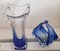 Scodella e vaso Royal Blue in cristallo trasparente, set di 2, Immagine 1
