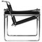 Wassily Chair by Marcel Breuer for Knoll in Black Leather, 1970s, Image 1