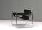 Wassily Chair by Marcel Breuer for Knoll in Black Leather, 1970s 3