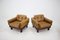 Fauteuils Scandinaves en Cuir Cognac, 1970s, Set de 2 3