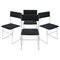 Minimalist Chrome Plated Dining Chairs, Czechoslovakia, 1970s, Set of 4 1