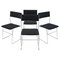 Minimalist Chrome Plated Dining Chairs, Czechoslovakia, 1970s, Set of 4, Image 1