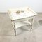 Table d'Appoint Antique Peinte en Blanc, France 2