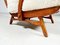 Solid Teak Armchair with Sheepskin Upholstery, 1960s, Image 4