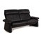 Black Leather Sofa by Lugano Erpo 8