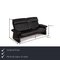 Black Leather Sofa by Lugano Erpo, Image 2