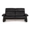 Black Leather Sofa by Lugano Erpo 1
