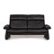 Black Leather Sofa by Lugano Erpo, Image 1