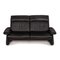 Black Leather Sofa by Lugano Erpo 9