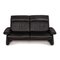 Black Leather Sofa by Lugano Erpo, Image 9