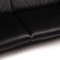 Sofá de cuero negro de Lugano Erpo, Imagen 4