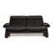 Schwarzes Ledersofa von Lugano Erpo 3