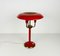Red Italian Table Lamp with 3 Arms in the Style of Stilnovo, 1960s, Italy 5