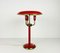 Red Italian Table Lamp with 3 Arms in the Style of Stilnovo, 1960s, Italy, Image 6