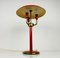 Rote italienische Tischlampe mit 3 Armen im Stil von Stilnovo, 1960er, Italien 8