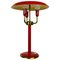 Red Italian Table Lamp with 3 Arms in the Style of Stilnovo, 1960s, Italy, Image 1