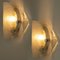 Murano Opal Clear Glass Sconces or Wall Lights from Kalmar, 1970s, Set of 2 11