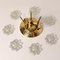 Glass and Brass Floral Wall Light from Ernst Palme, 1970s 17