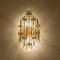 Venini Style Murano Glass and Brass Sconce, Italy 4