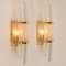 Venini Style Murano Glass and Brass Sconces, Italy, Set of 2 2