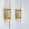 Venini Style Murano Glass and Brass Sconces, Italy, Set of 2 7