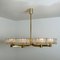 Large Brass Chandelier with 8 Icicle Glass Shades from Doria, 1960s 7