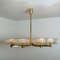 Large Brass Chandelier with 8 Icicle Glass Shades from Doria, 1960s 15