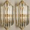 Venini Style Murano Glass and Gilt Brass Sconces, Italy, Set of 2 4