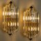 Venini Style Murano Glass and Gilt Brass Sconces, Italy, Set of 2 6