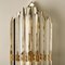 Large Venini Style Murano Glass and Gilt Brass Sconce, Italy 6