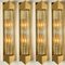 Large Venini Style Murano Glass and Gilt Brass Sconce, Italy 5