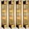 Large Venini Style Murano Glass and Gilt Brass Sconce, Italy 4