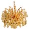 Large Brass and Crystal Chandelier by Ernst Palme, Germany, 1970s, Image 1