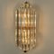 Large Venini Style Murano Glass and Gilt Brass Sconce, Italy, Image 11