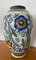 Large Art Ceramic Flower Pattern Vase from Gouda, 1930s 4