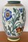 Große florale Art Keramikvase von Gouda, 1930er 2