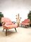 Mid-Century Danish Living Room Set in Pink Velvet, Set of 2 4