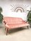 Mid-Century Danish Living Room Set in Pink Velvet, Set of 2 5