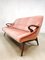 Mid-Century Danish Living Room Set in Pink Velvet, Set of 2 7