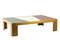 Coffee Table in Oak & Tray in Colored Glass, 1970s, Image 2