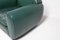 Art Deco Style Lounge Chairs in Green Leather, Denmark, 1960s, Image 5