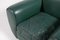 Art Deco Stil Sessel aus Grünem Leder, 1960er 9
