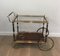 Neoclassical Style French Brass and Mahogany Drinks Trolley from Maison Bagués, 1940s 1