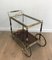 Neoclassical Style French Brass and Mahogany Drinks Trolley from Maison Bagués, 1940s 2